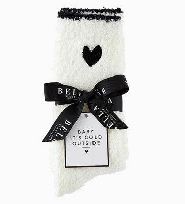 Cozy Socks Black Heart