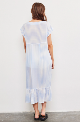 Indigo Front Twist Slit Top