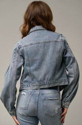 Puff Sleeve Denim Jacket