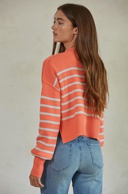 Salmon Striped Sweater