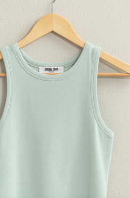 Ribbed Round Neck Tank