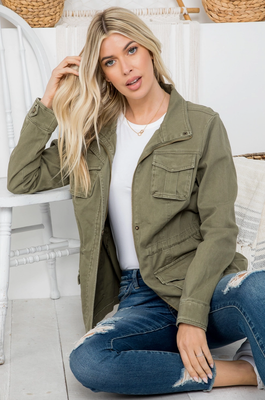 Olive Anorak Jacket