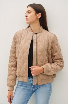 Diamond Quilted Bomber