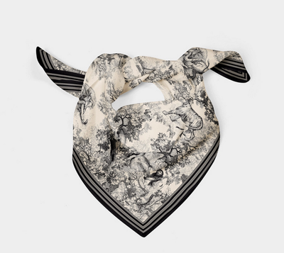 Toile Black Square Scarf
