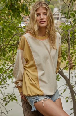 Cream & Mustard Jersey Crew