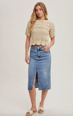 Natural Crochet Sweater