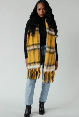 Mustard Plaid Scarf