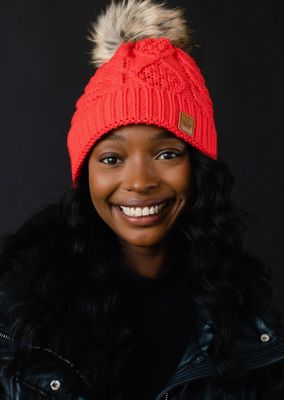 Cable Knit Pom