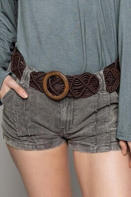 Wood Ring Woven Belt