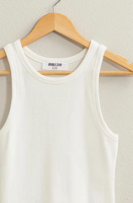 Ribbed Round Neck Tank