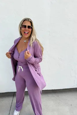 Lav Romper & Cardi