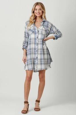 Plaid Shirt Dress