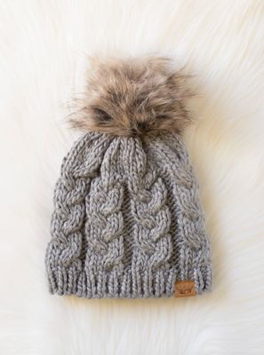 Cable Knit Pom