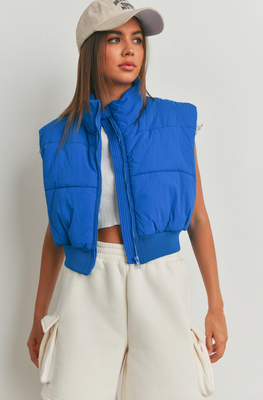 Crop Puffer Vest