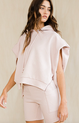 Blushing Sleeveless Hoodie