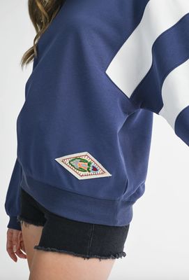 Varsity Stripe Sweatshirt Blue