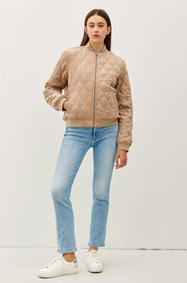 Diamond Quilted Bomber