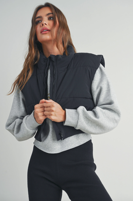 Crop Puffer Vest