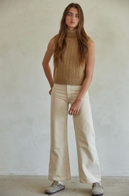 Camel Turtleneck Vest