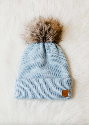 Pom Cable Knit Hat