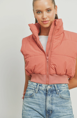 Crop Puffer Vest