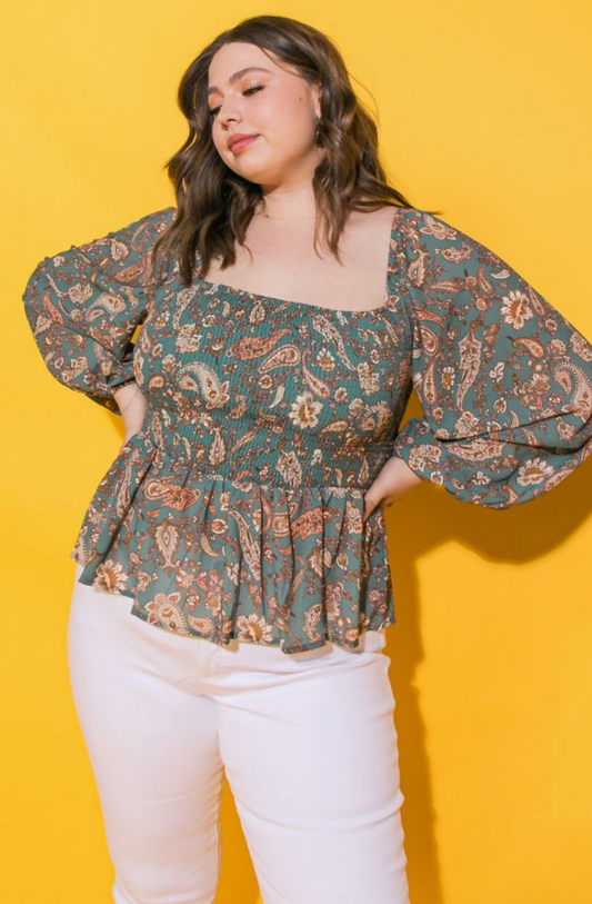 Curvy Paisley Top