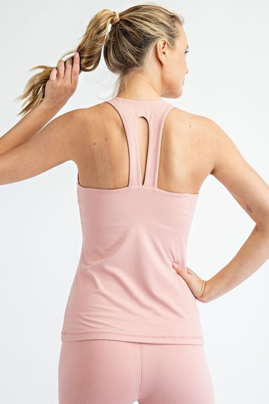 Curvy Butter Soft Racer Back Sports Bra Tank