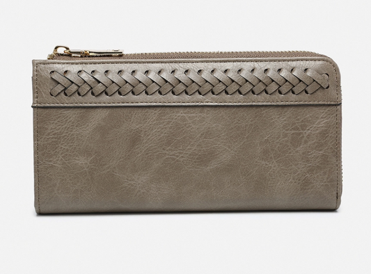 Gia Warn Grey Braided Wallet