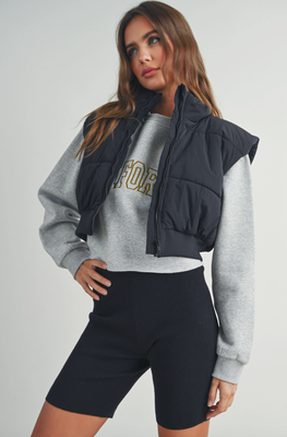 Crop Puffer Vest
