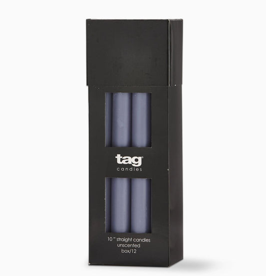 Slate Blue 10" Straight Candle