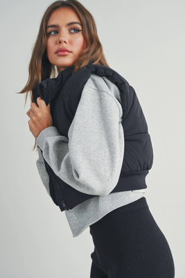 Crop Puffer Vest