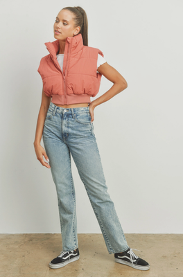 Crop Puffer Vest