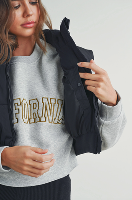 Crop Puffer Vest