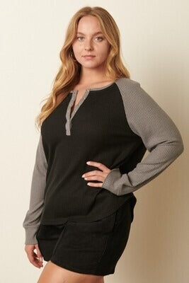 Curvy Waffle Raglan