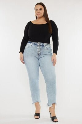 Curvy High Rise Slim Straight
