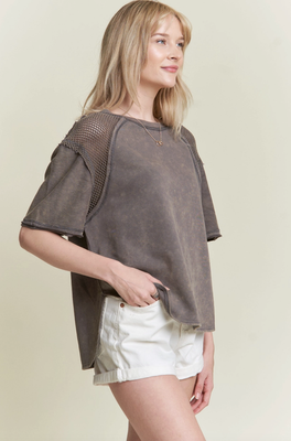Curvy Fishnet Sleeve Olive