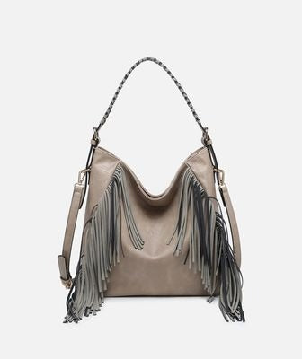 Sav Distressed Fringe Hobo