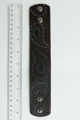 Paisley Pressed Leather Cuff