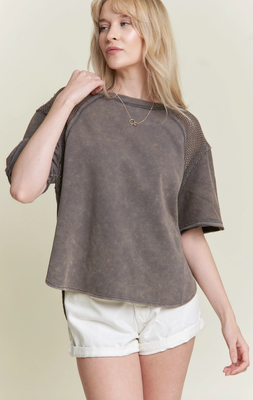 Curvy Fishnet Sleeve Olive