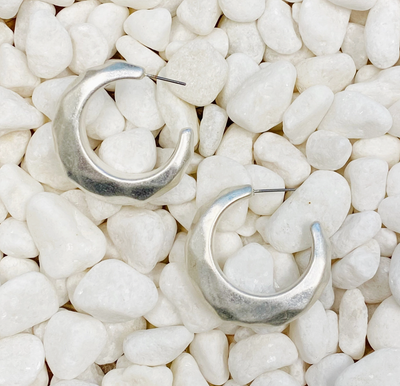 Monroe Silver Hoops