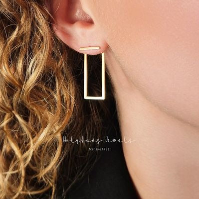Silver Geometric Ear Jacket