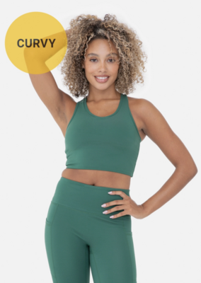 Curvy Green Sport Bra