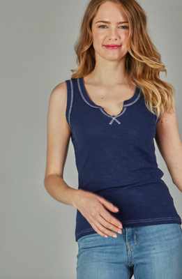 Curvy Exposed Seam Tank