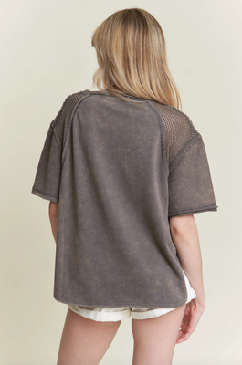 Curvy Fishnet Sleeve Olive