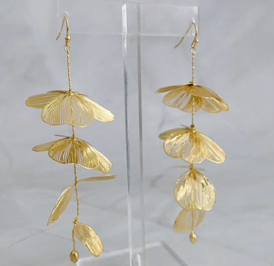 Artful Filigree Flower Drop Earring