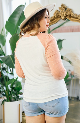 Curvy Coral\White Jersey