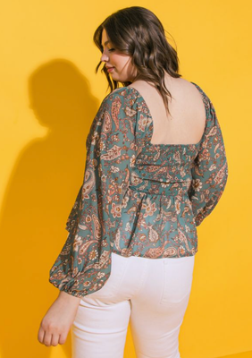Curvy Paisley Top