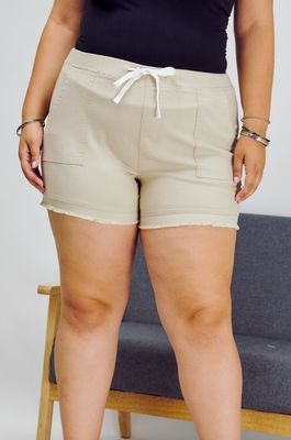 Curvy Beige Shorts