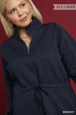 Curvy Midnight Cable Knit Dress