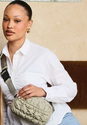 Chrissy Puffer Bum Bag Sage